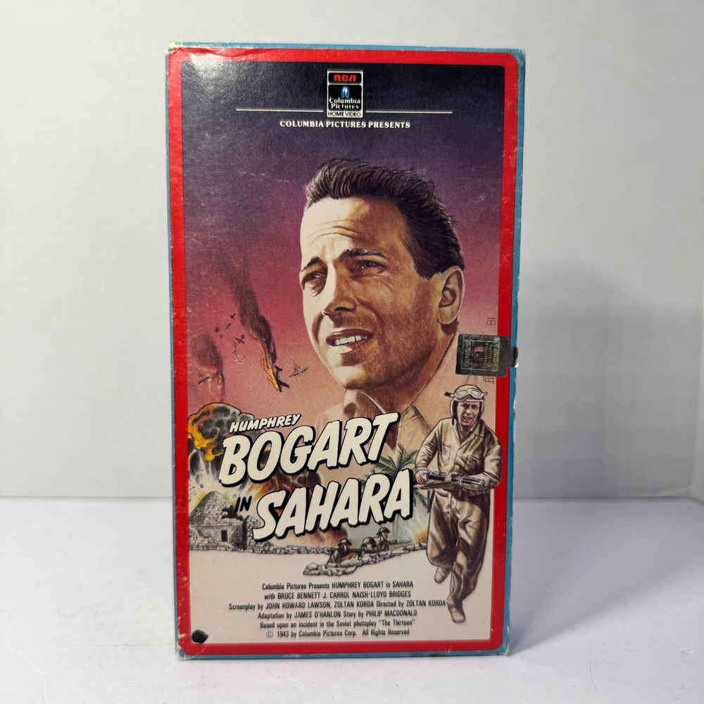 Sahara VHS Humphrey Bogart 1943 War Movie RCA Columbia Pictures Home Video 1984